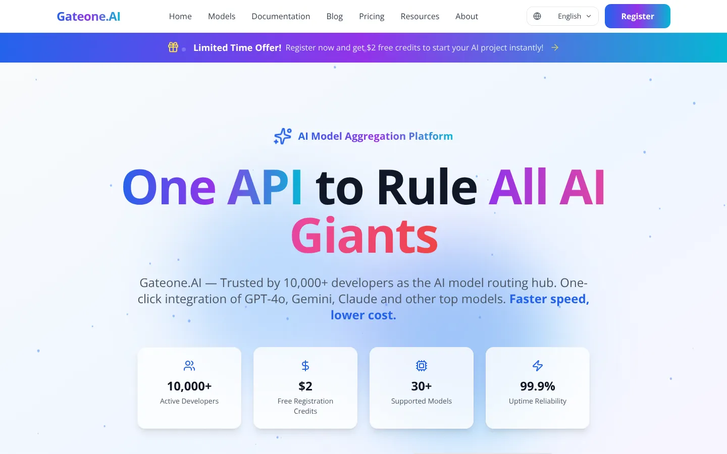 Screenshot of the GateOne homepage