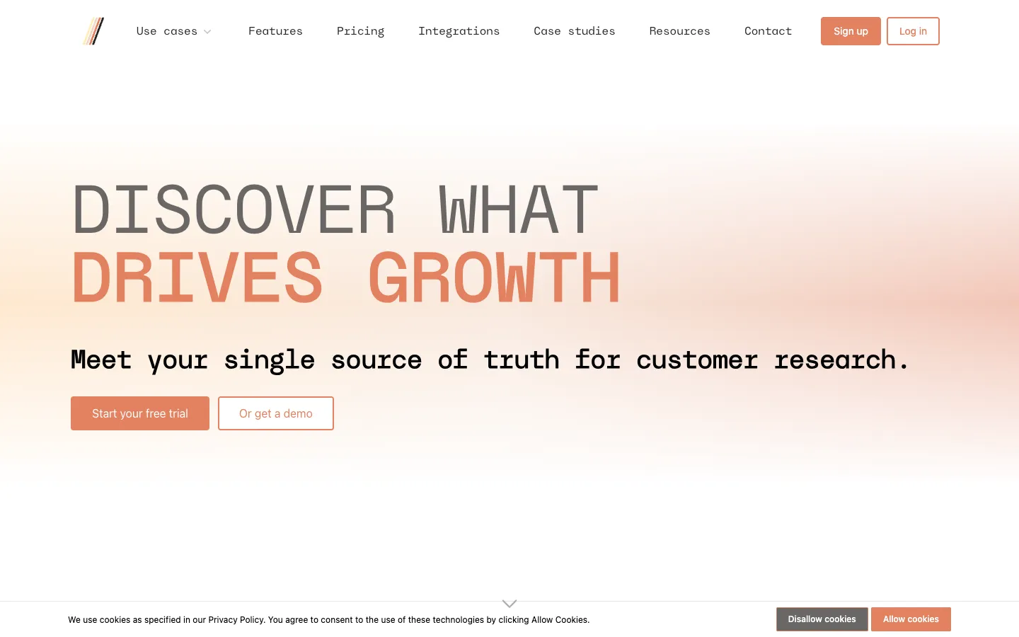 Screenshot of the Four/Four homepage