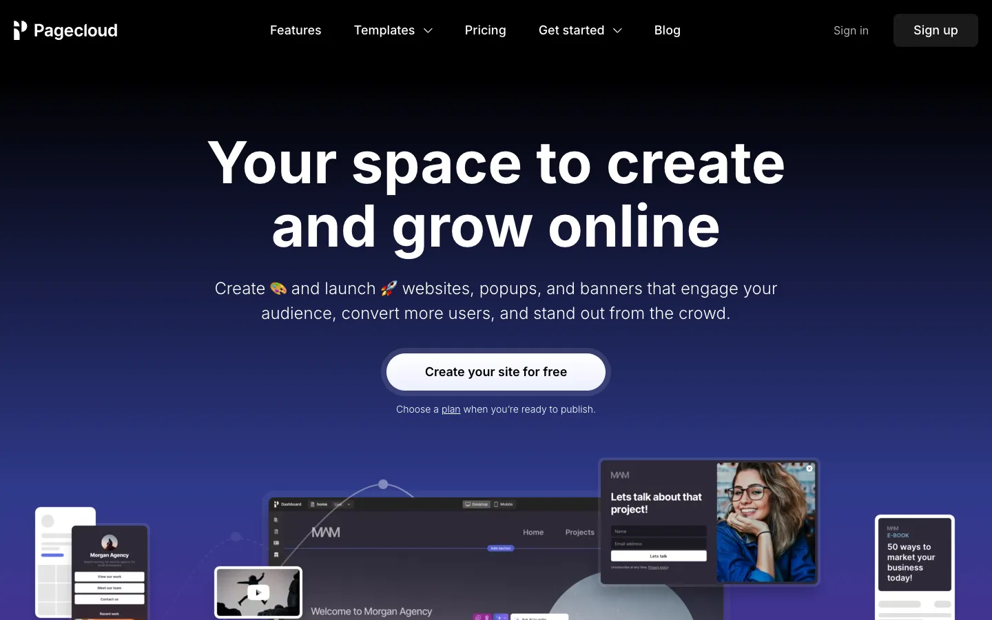 Screenshot of the mypagecloud.com homepage