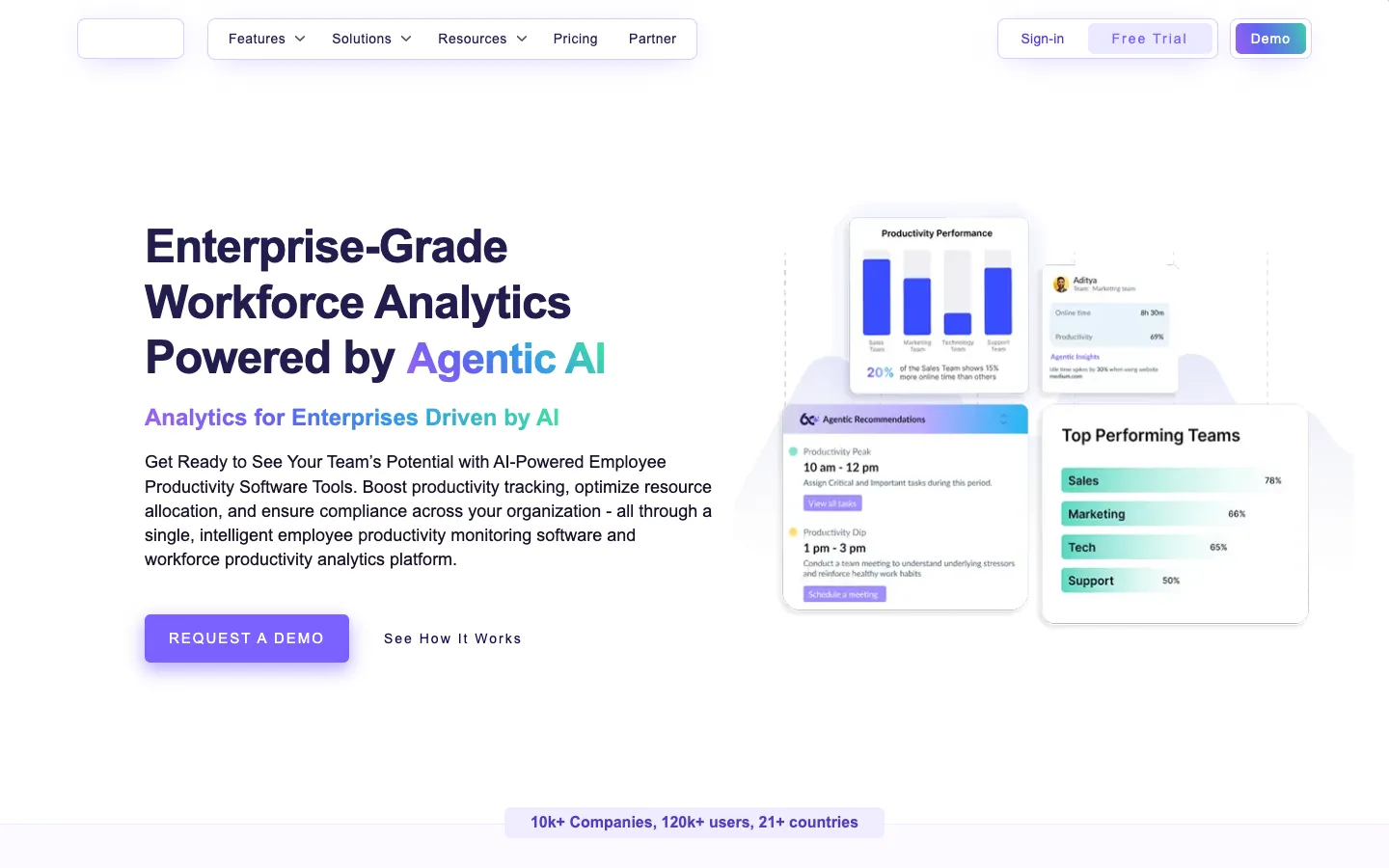 Screenshot of the we360.ai homepage