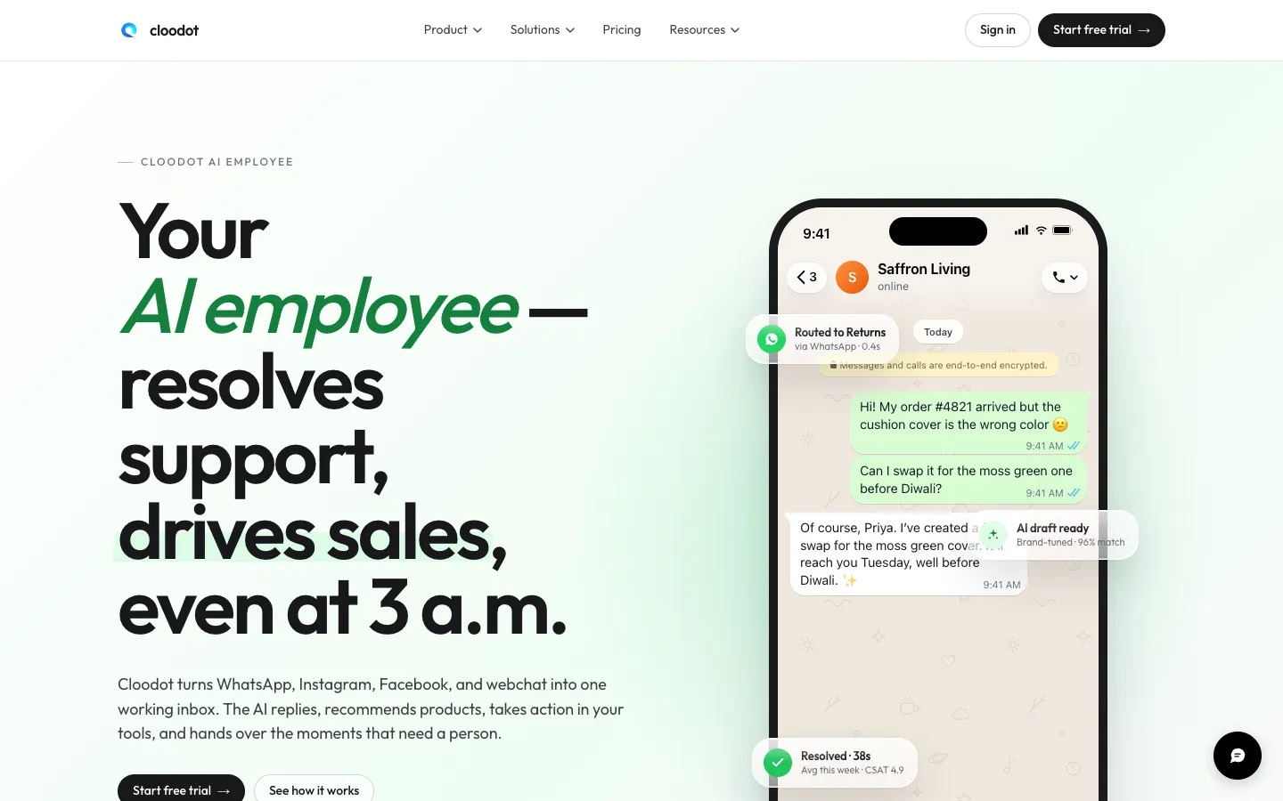 Screenshot of the cloodot.com homepage