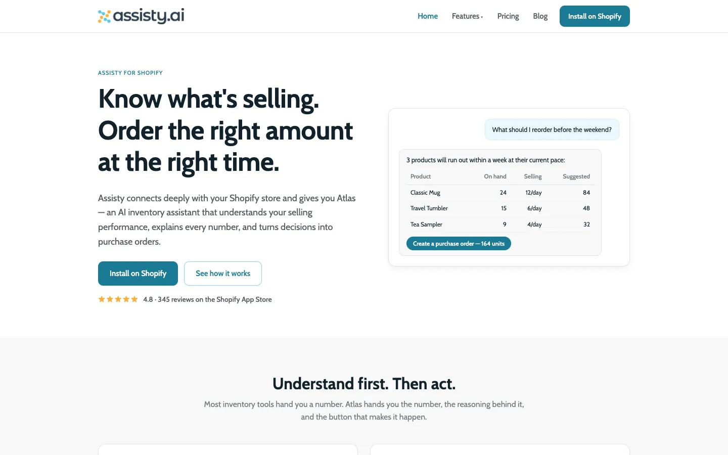 Screenshot of the assisty.ai homepage