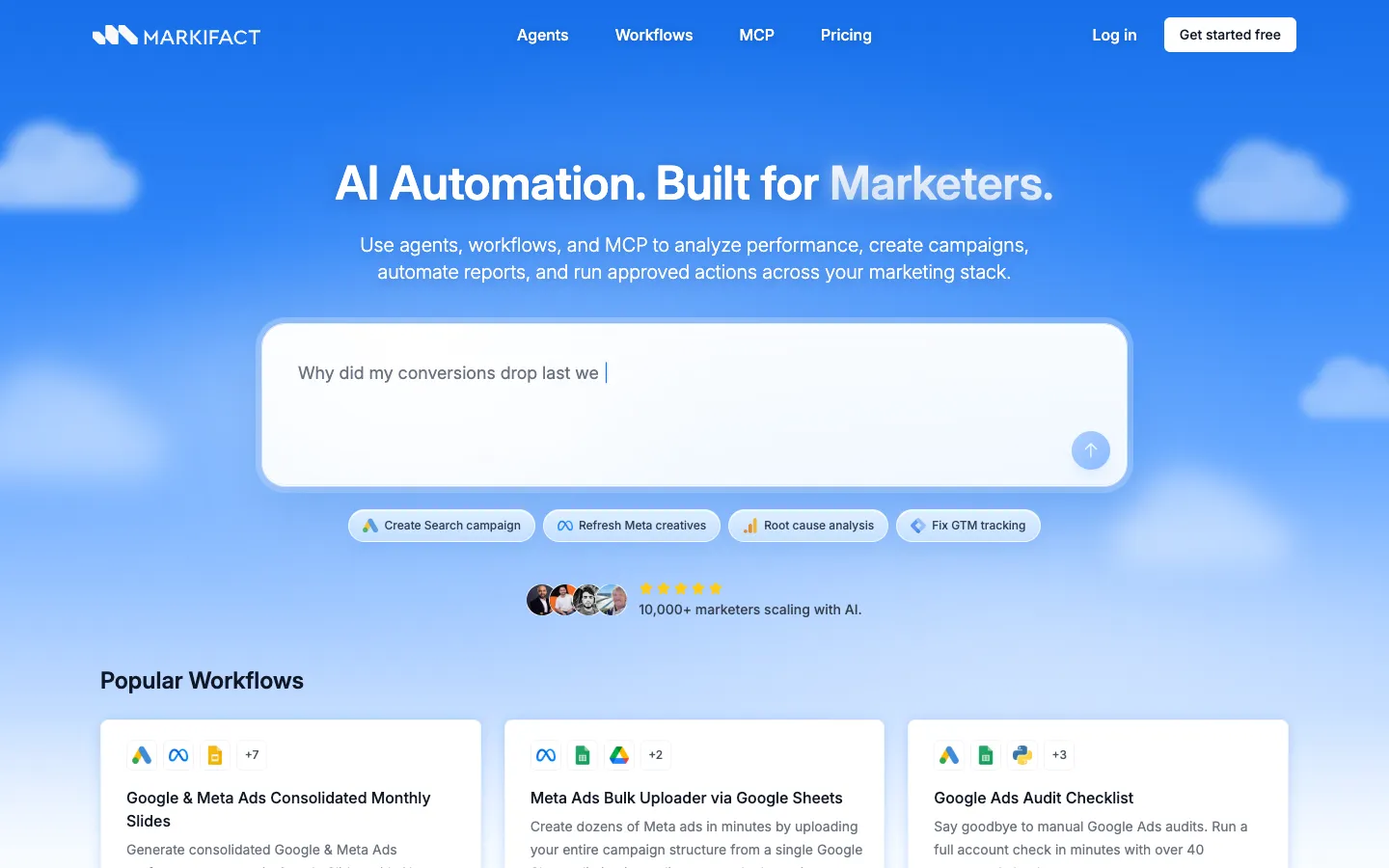 Screenshot of the Swipe Insight homepage