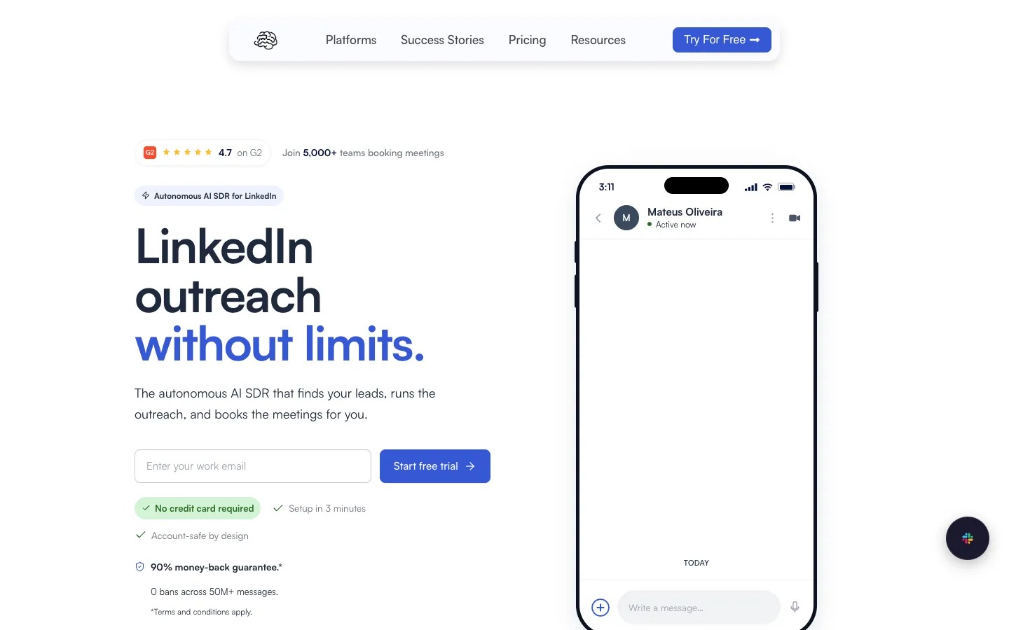 Screenshot of the Second Brain Labs homepage