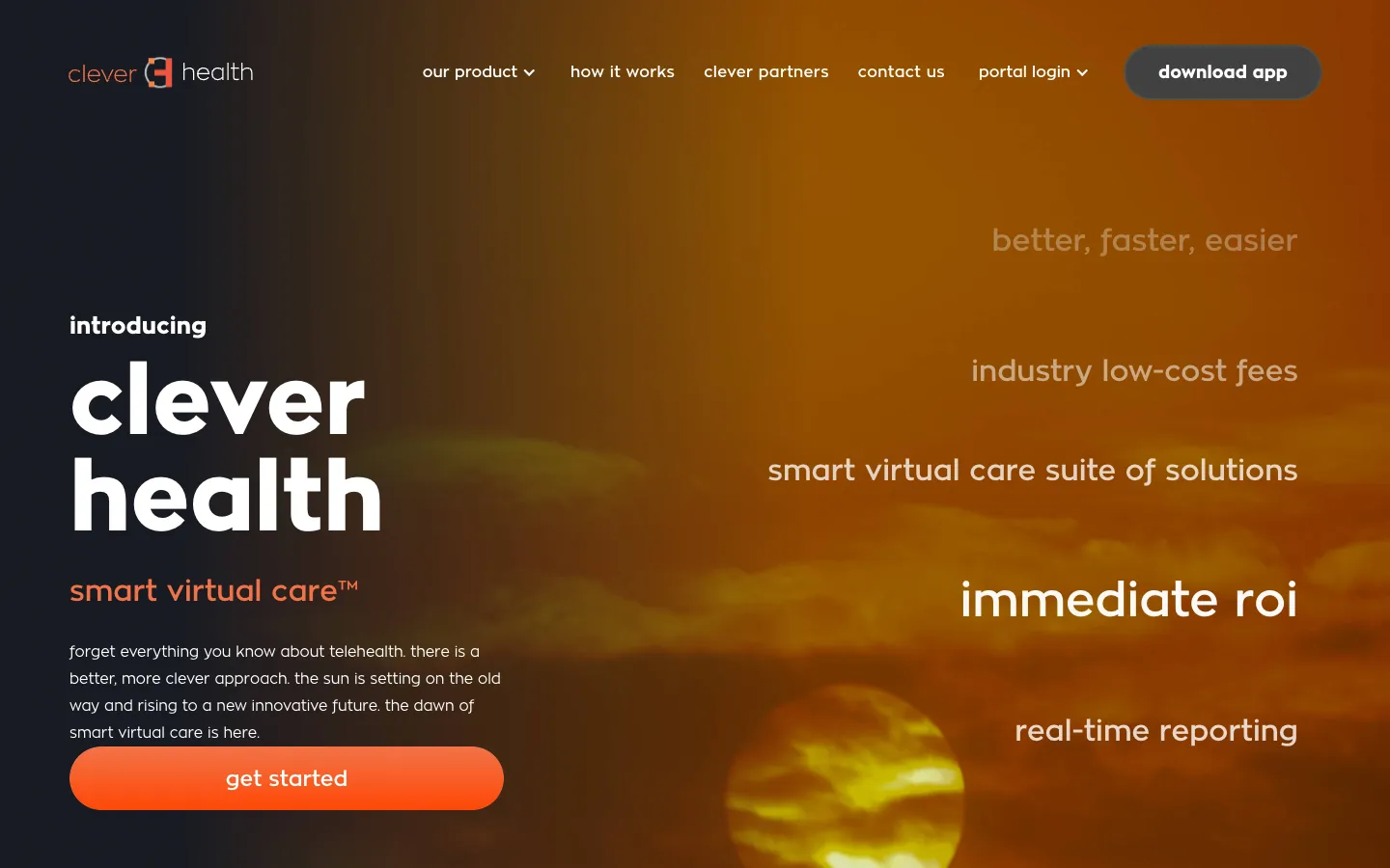 Screenshot of the cleverhealth.ai homepage