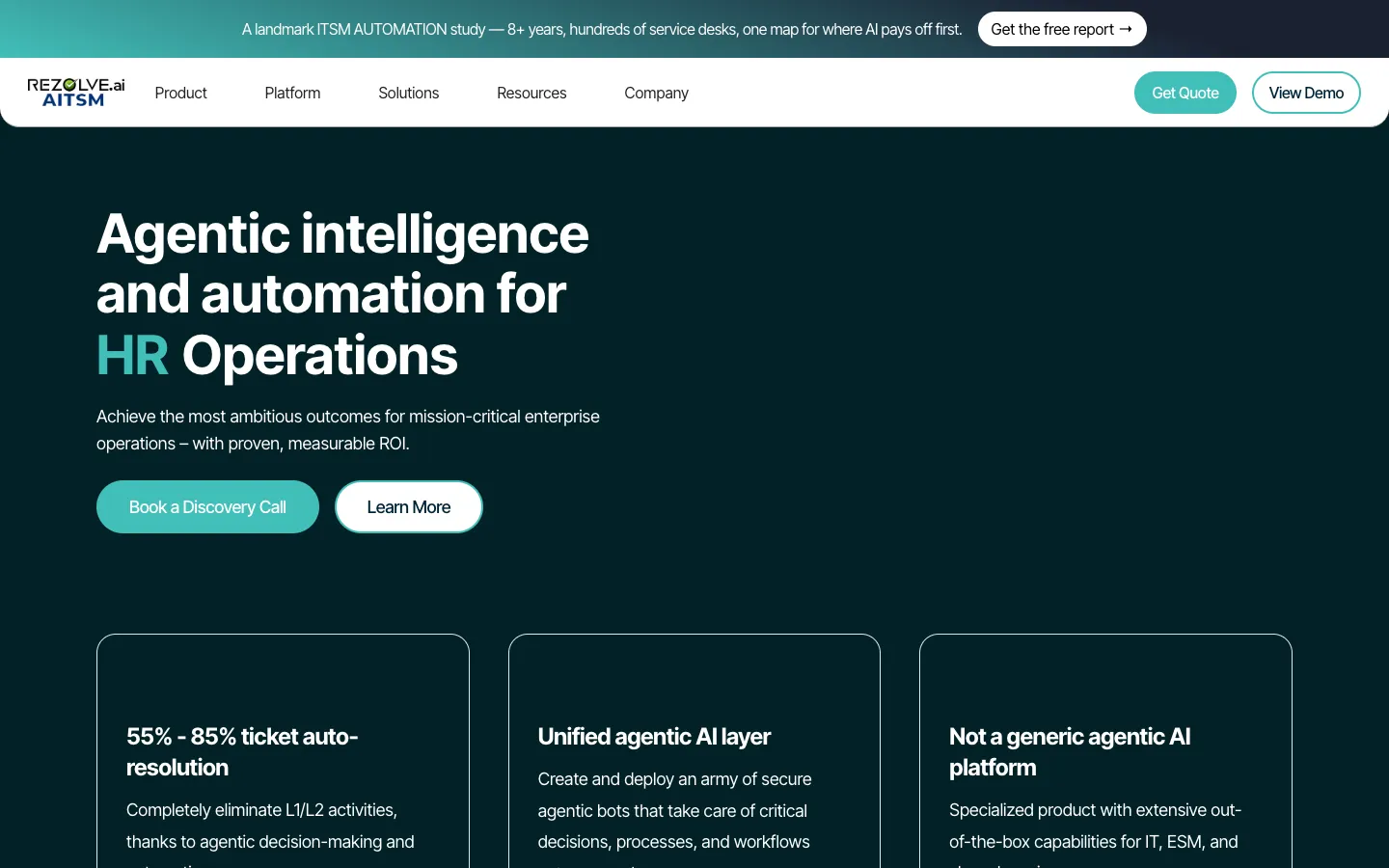 Screenshot of the rezolve.ai homepage