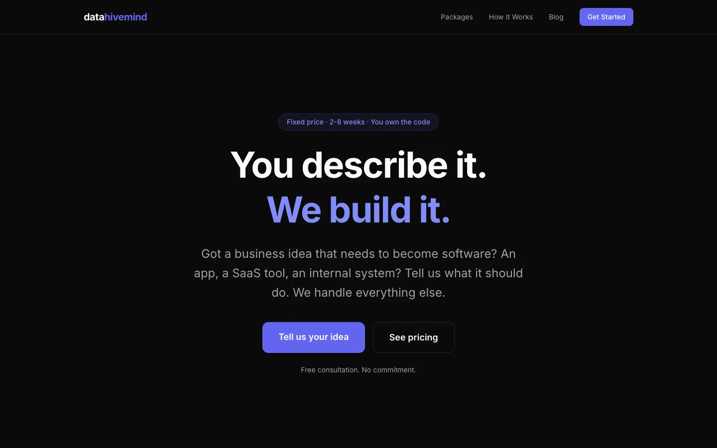 Screenshot of the Operations As A Service homepage