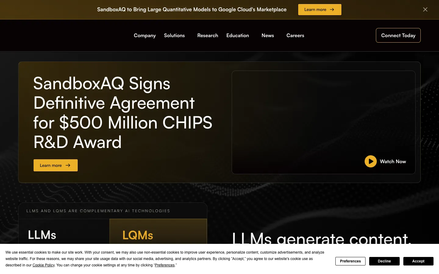 Screenshot of the cryptosense.com homepage