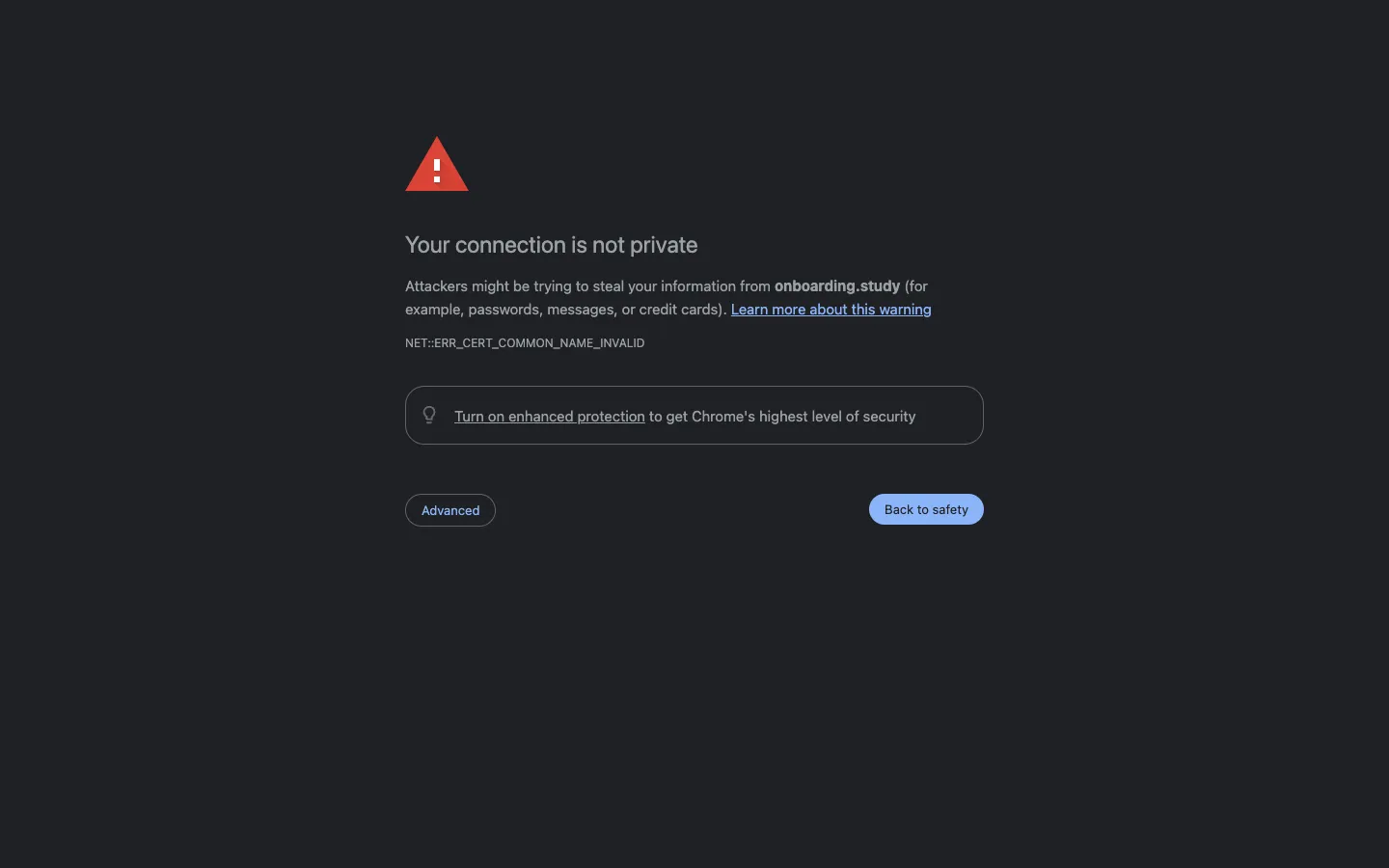 Screenshot of the Onboarding.Study homepage