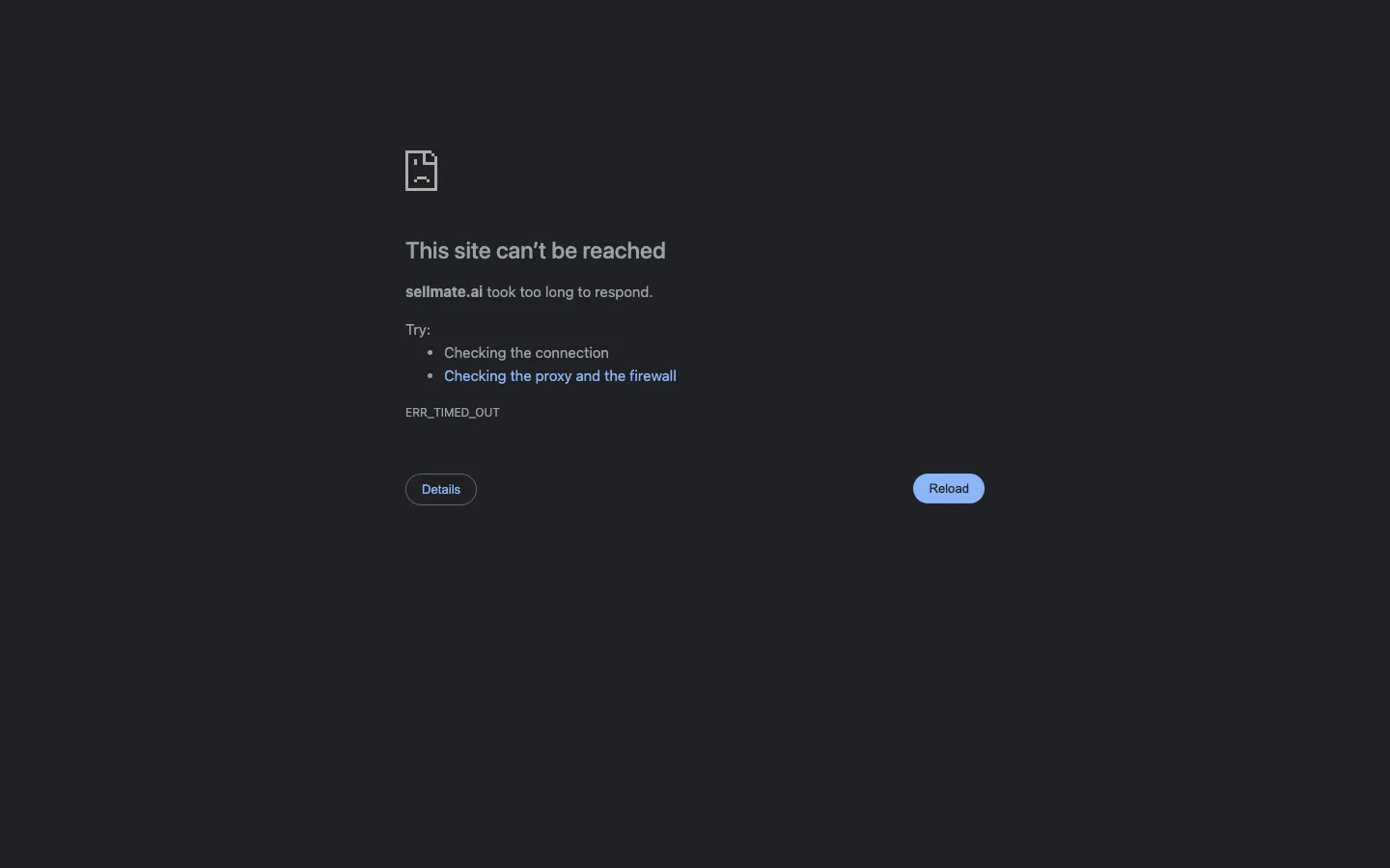Screenshot of the SellMate AI homepage