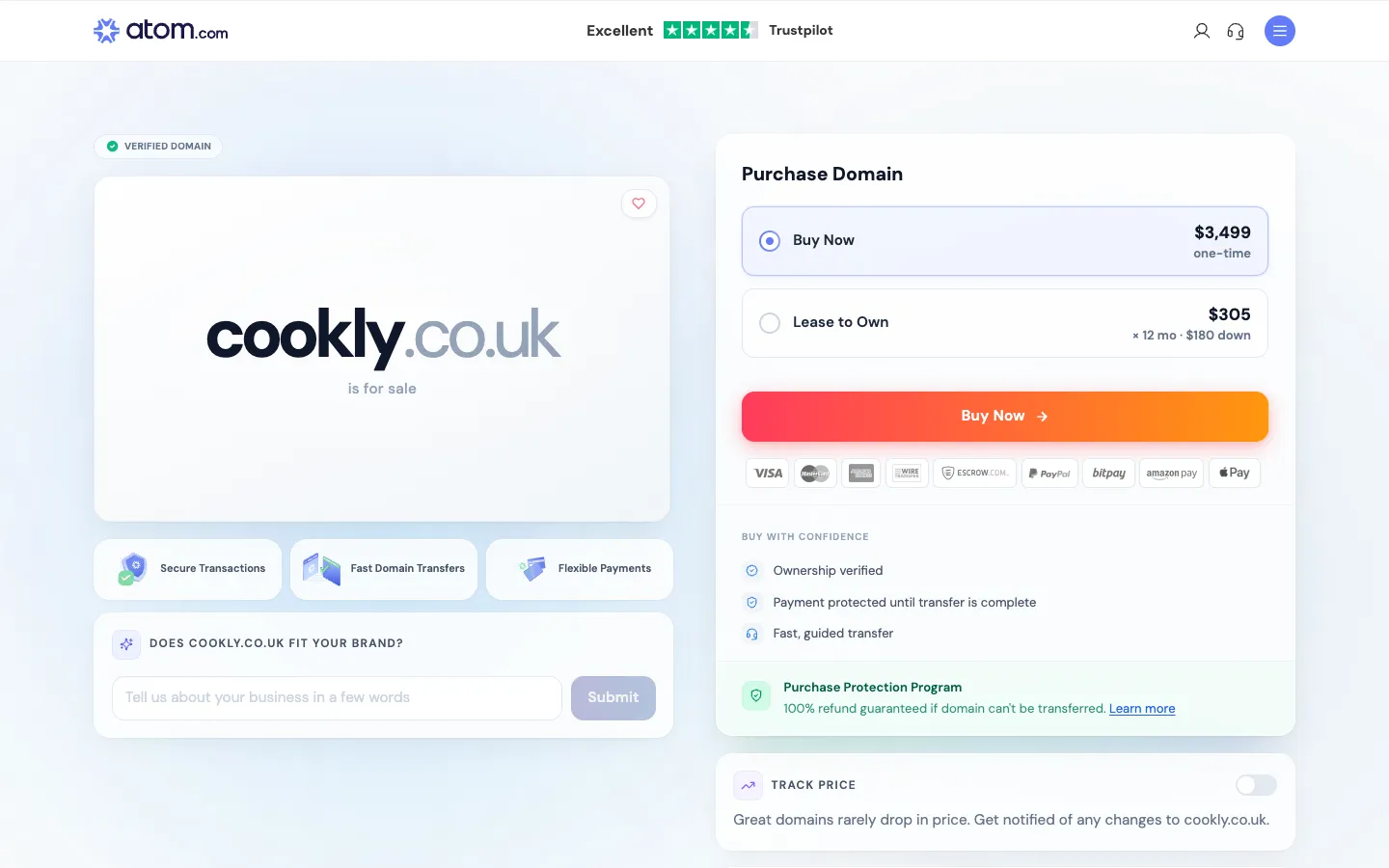 Screenshot of the Cookly homepage
