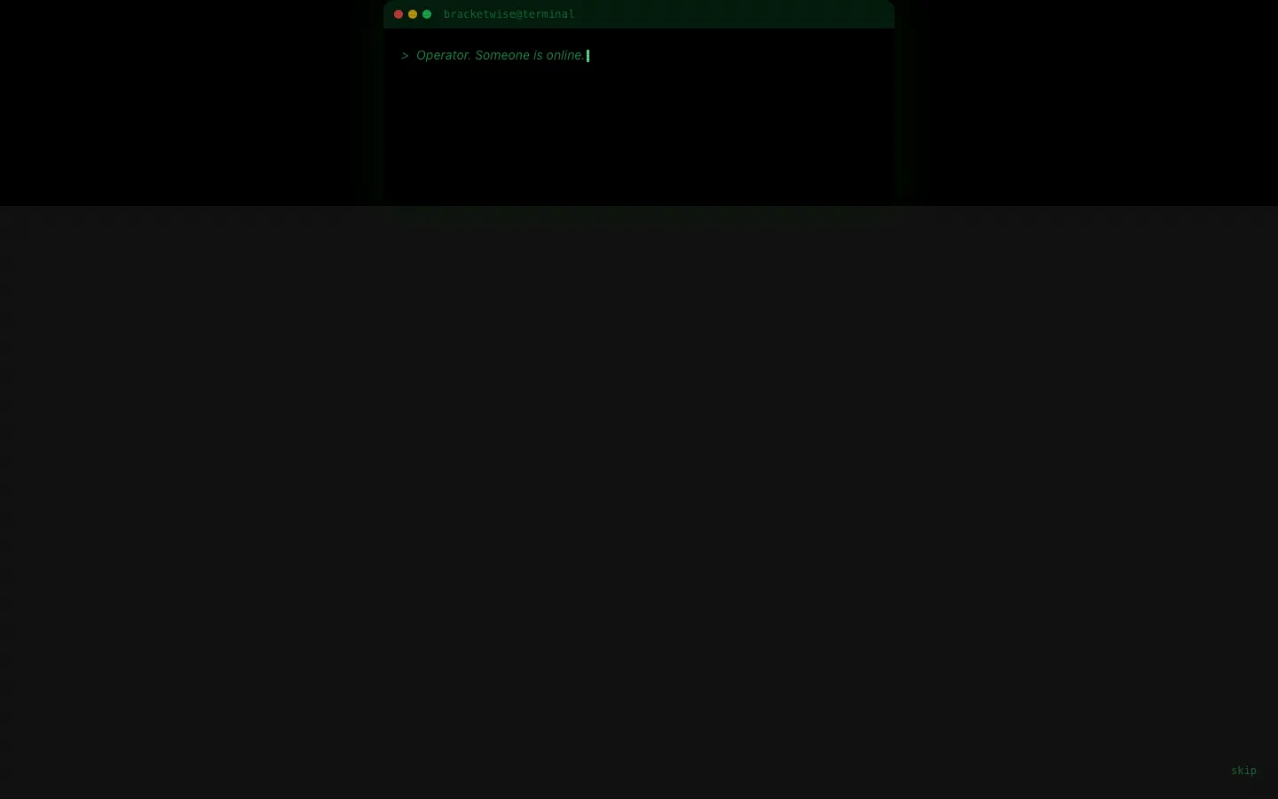 Screenshot of the Bracketwise homepage