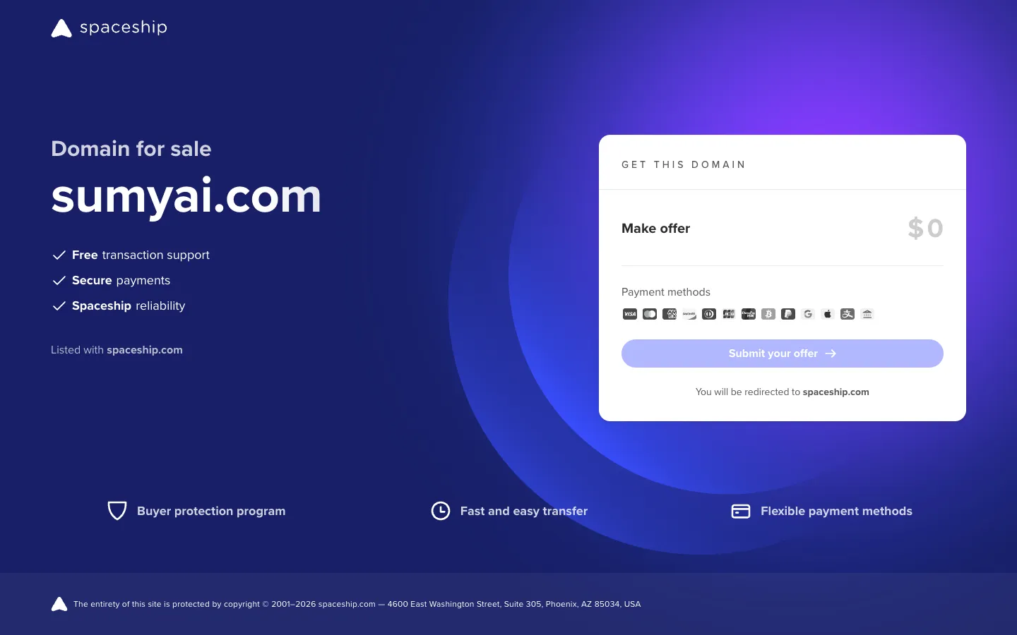 Screenshot of the SumyAI homepage