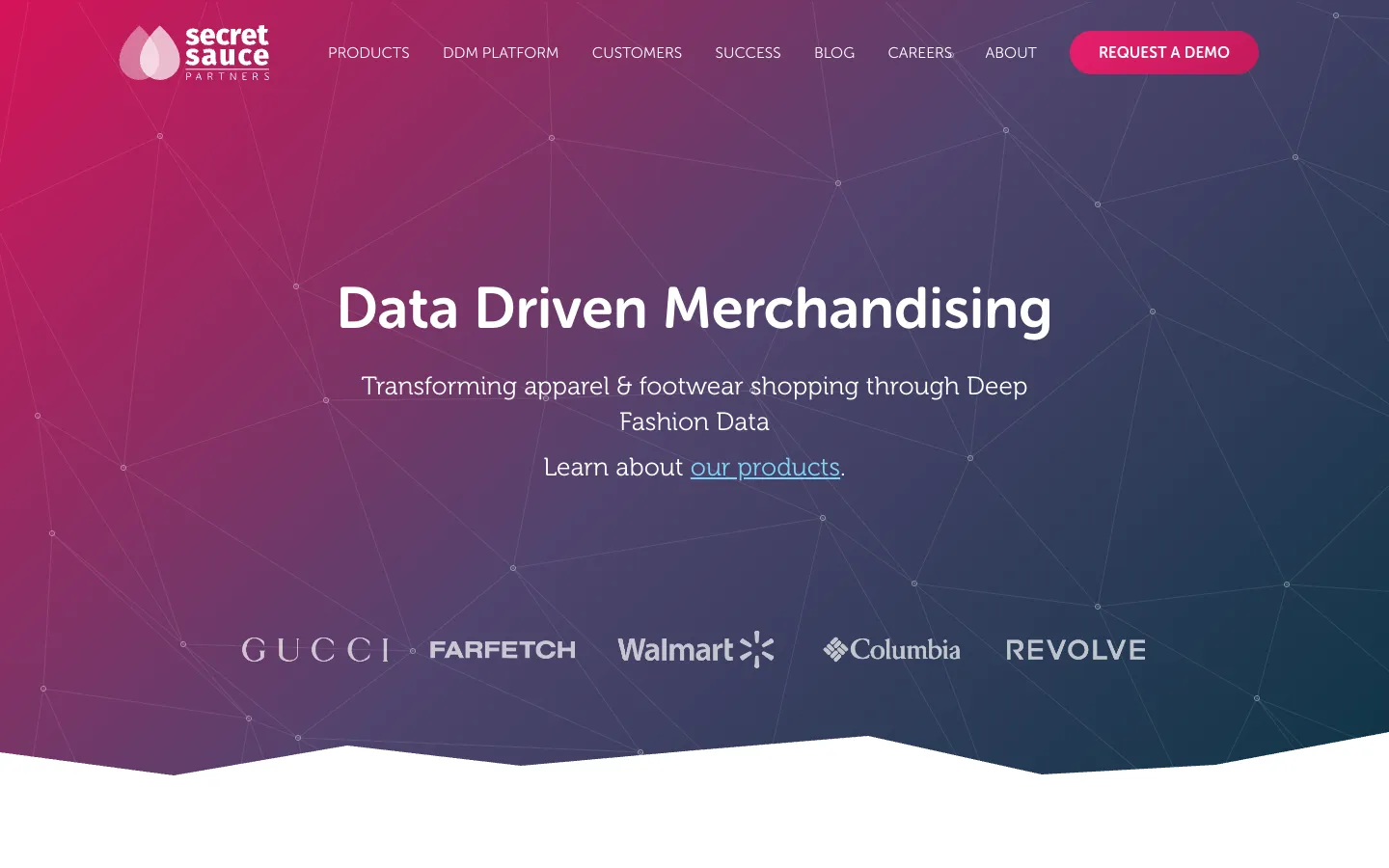Screenshot of the secretsaucepartners.com homepage