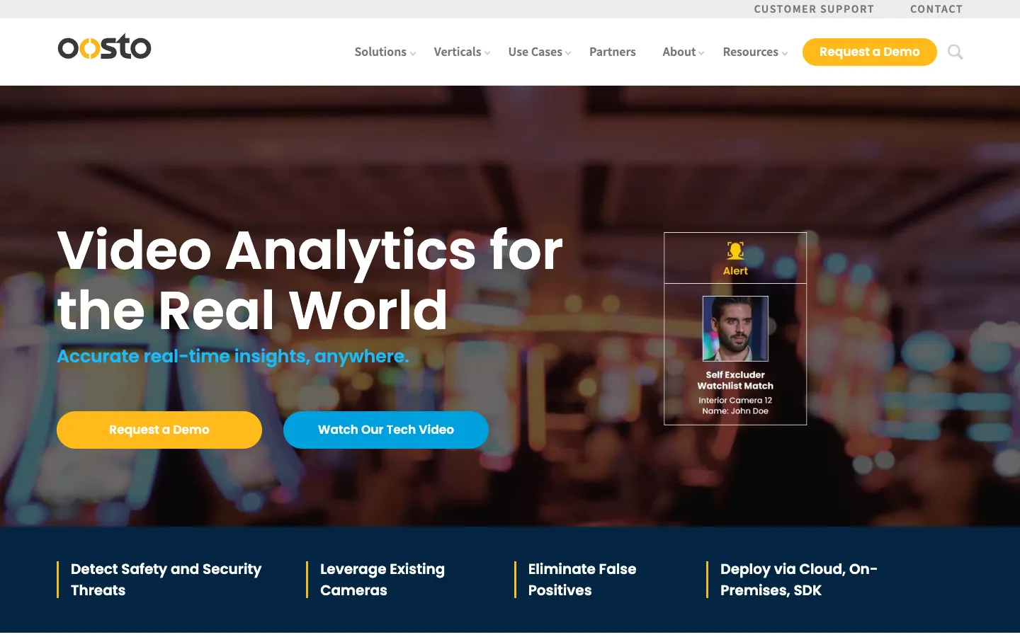 Screenshot of the anyvision.co homepage