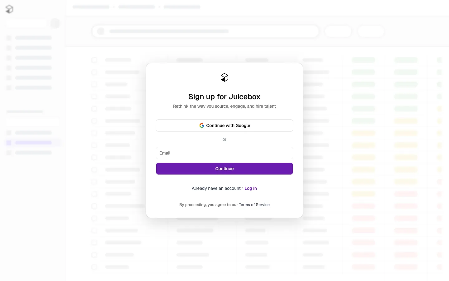 Screenshot of the PeopleGPT by Juicebox homepage