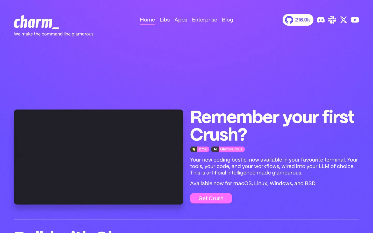 Screenshot of the Mods homepage