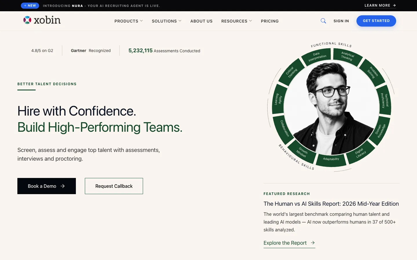 Screenshot of the Interact homepage