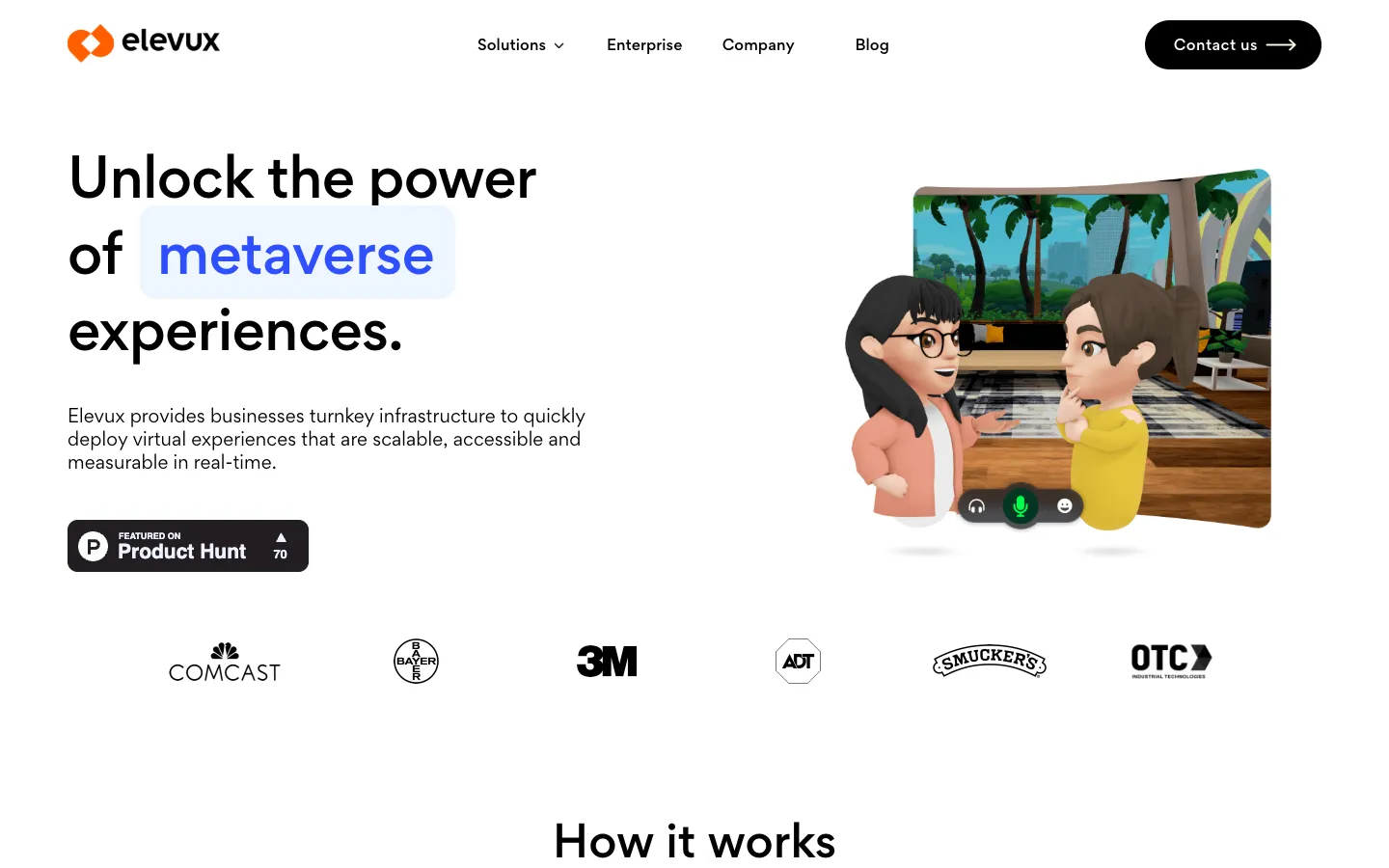 Screenshot of the Xureal homepage
