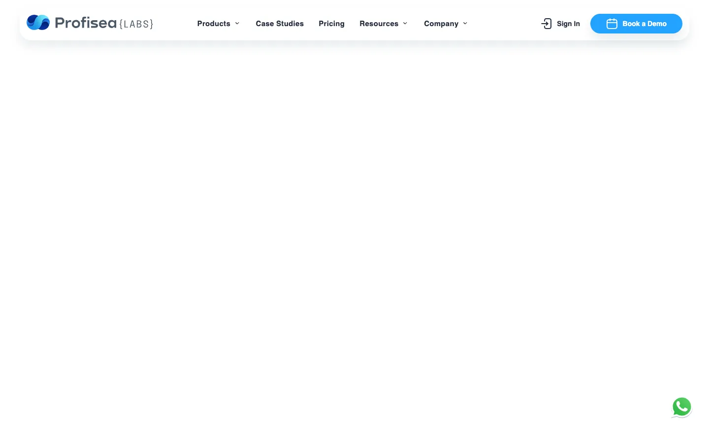 Screenshot of the Uniskai by Profisea Labs homepage