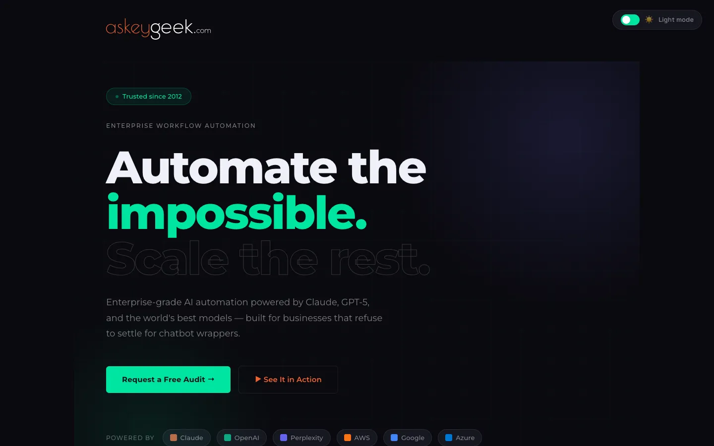 Screenshot of the UberTTS homepage