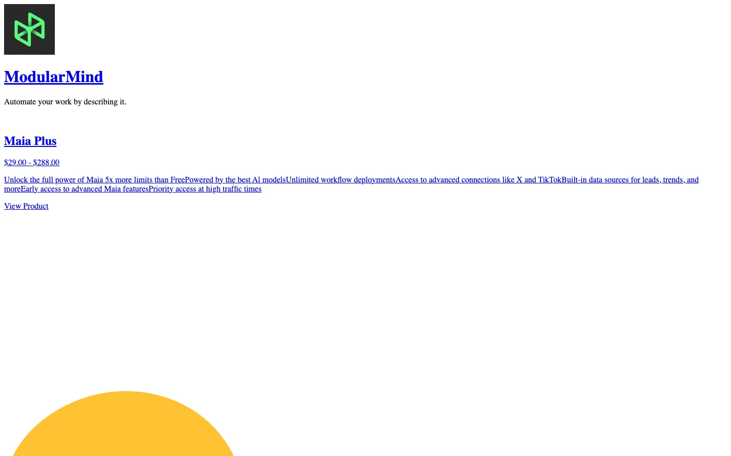 Screenshot of the ModularMind: Drag & Drop Prompts homepage