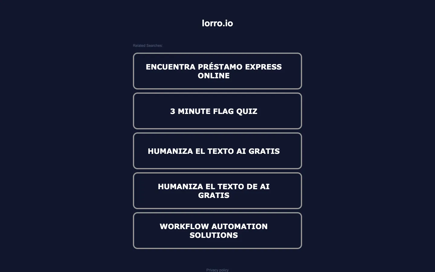 Screenshot of the Lorro - AI English Tutor homepage