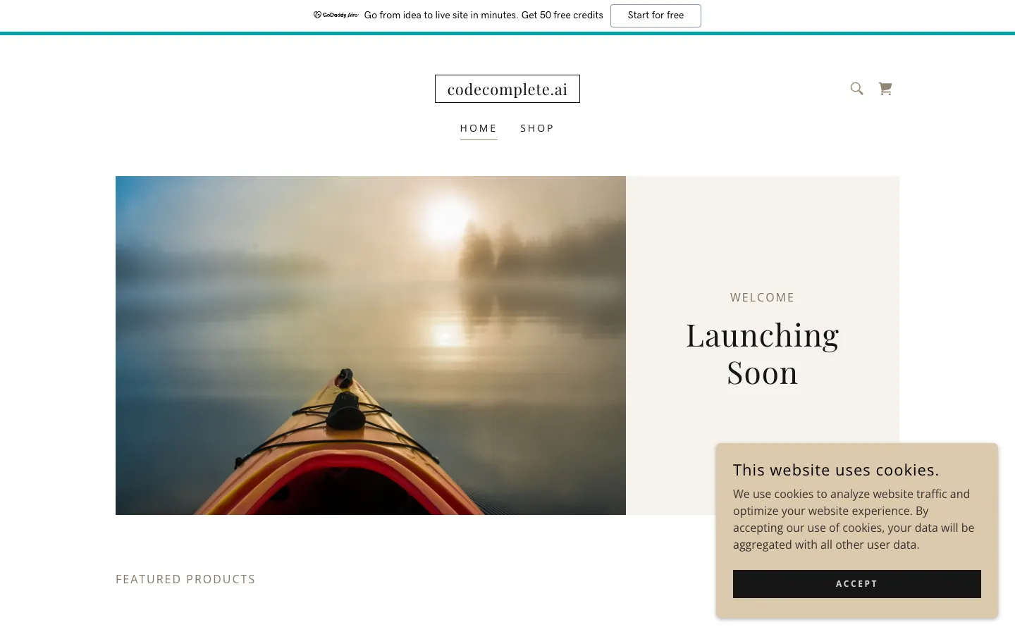 Screenshot of the CodeComplete AI homepage