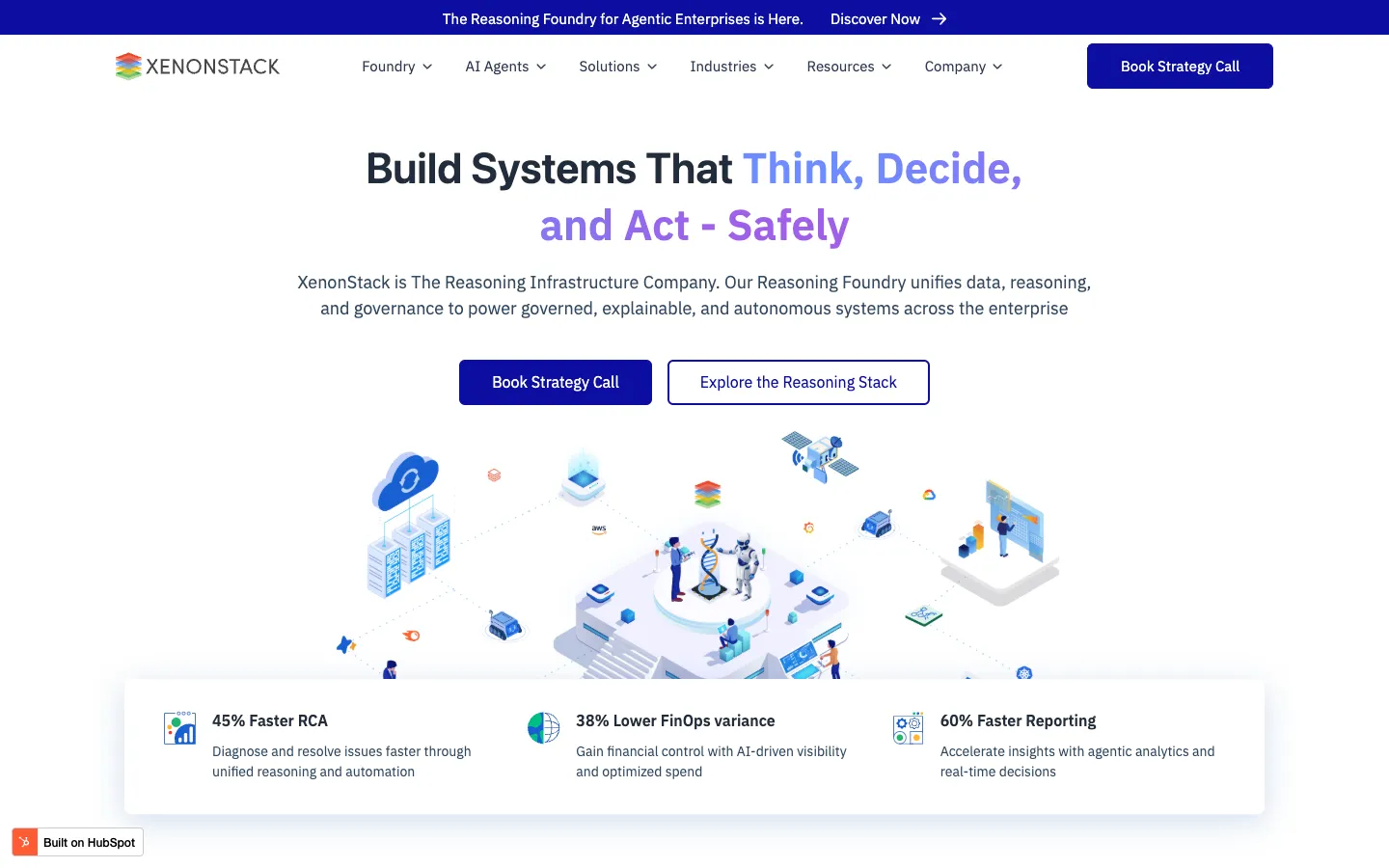 Screenshot of the XenonStack homepage