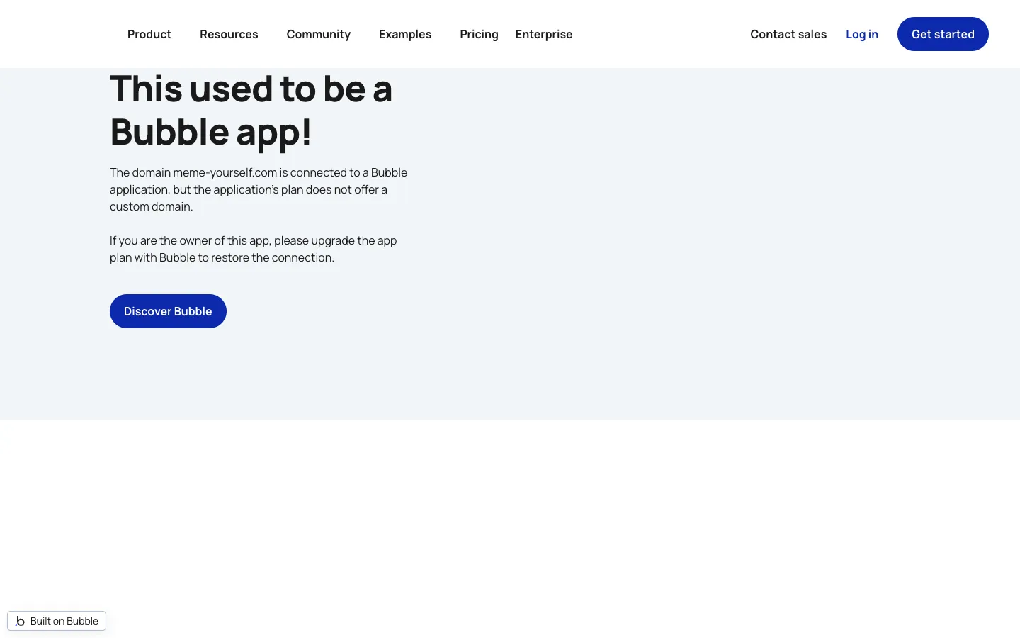 Screenshot of the Meme-Yourself homepage