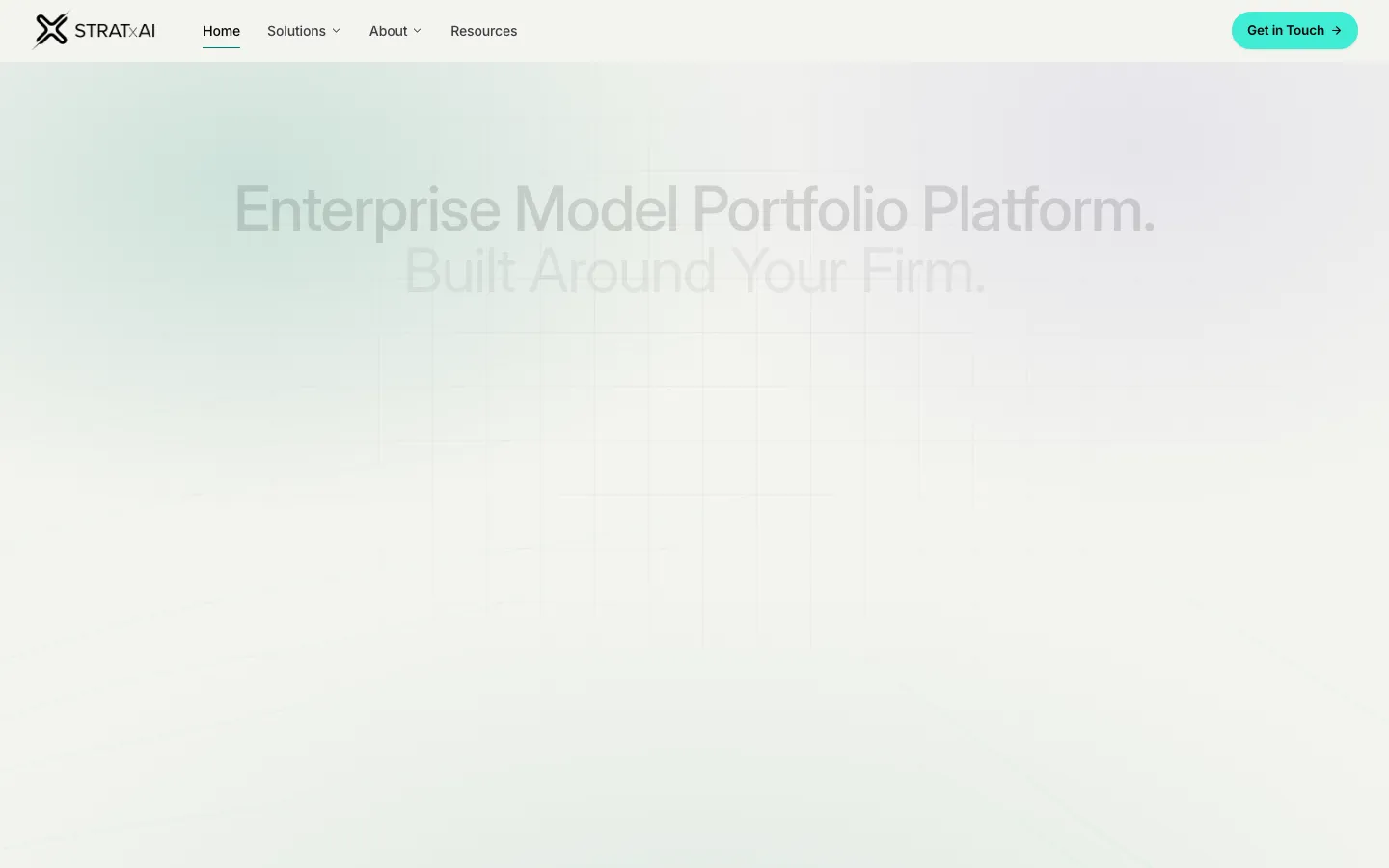 Screenshot of the STRATxAI homepage