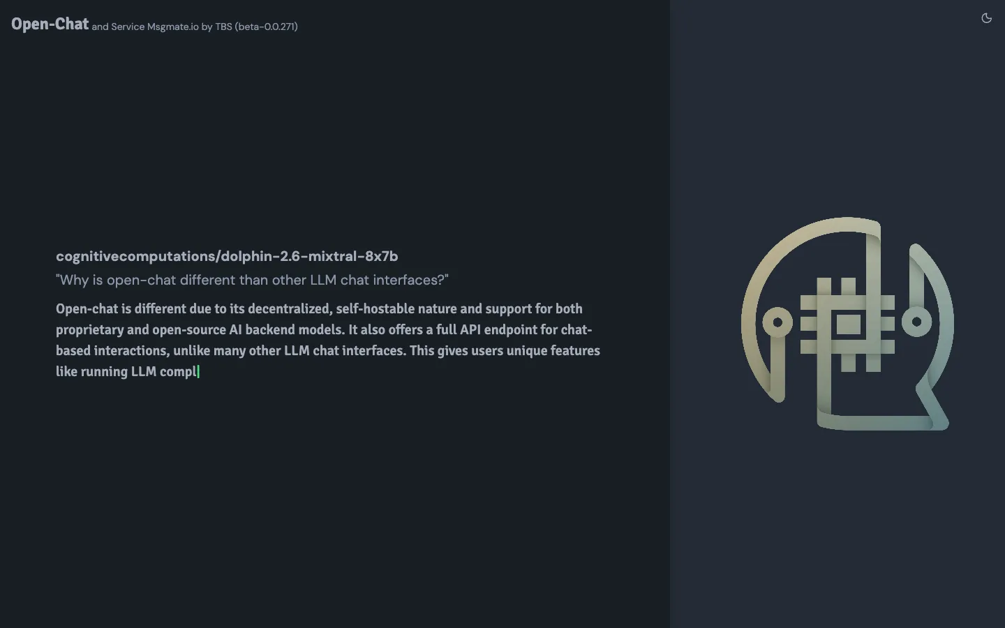 Screenshot of the msgmate.io homepage