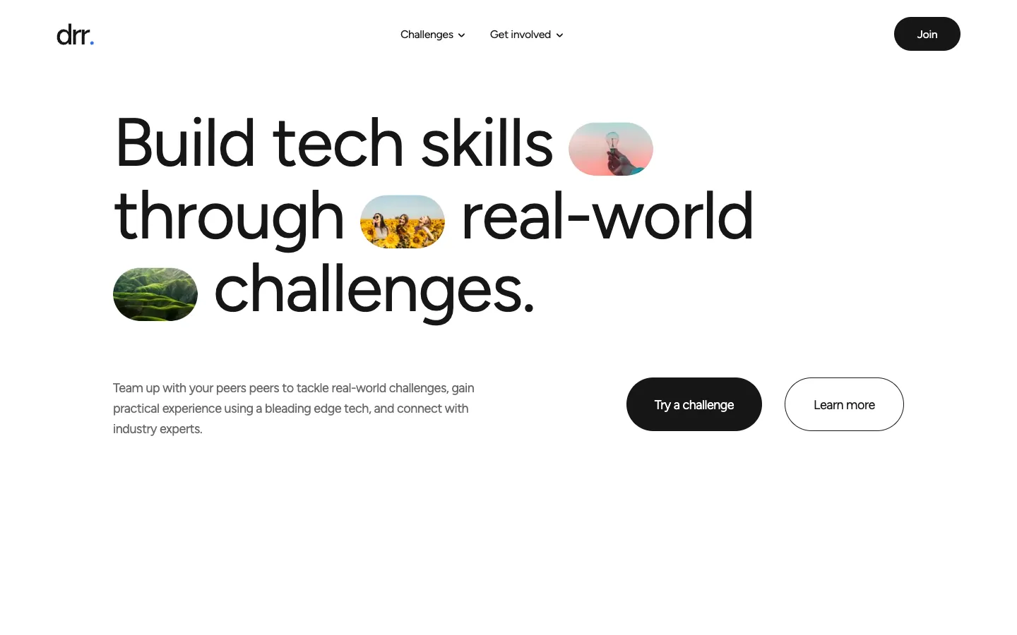 Screenshot of the Drawerrr homepage