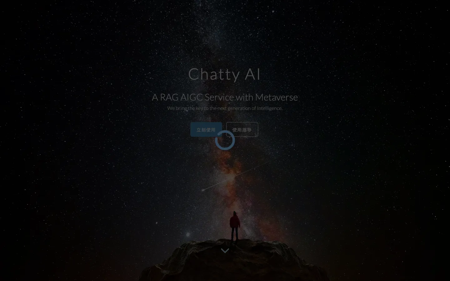 Screenshot of the Chatty: AI Assistant homepage