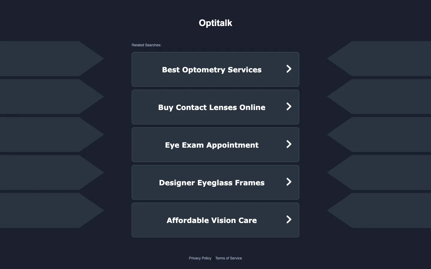 Screenshot of the OptiTalk - Character Creation Service homepage