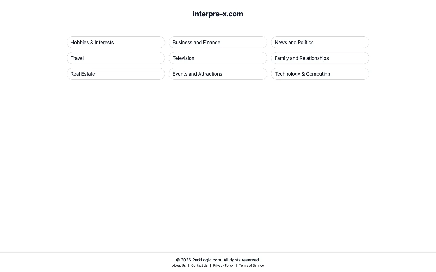 Screenshot of the Interpre-X (Beta) homepage