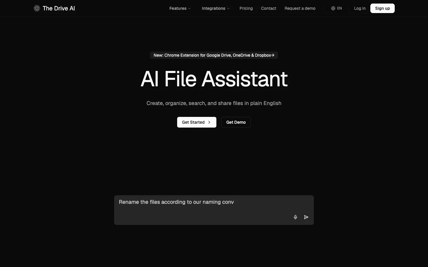 Screenshot of the The Drive AI homepage
