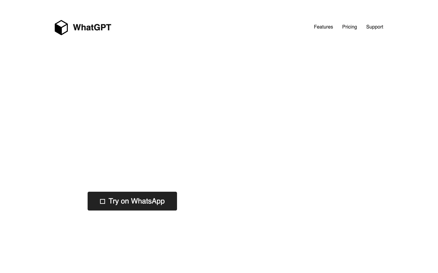 Screenshot of the WhatGPT homepage