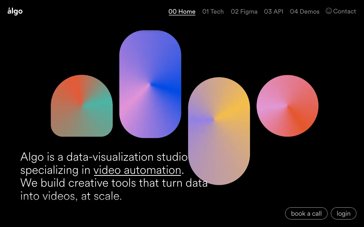Screenshot of the Algo for Podcasts homepage
