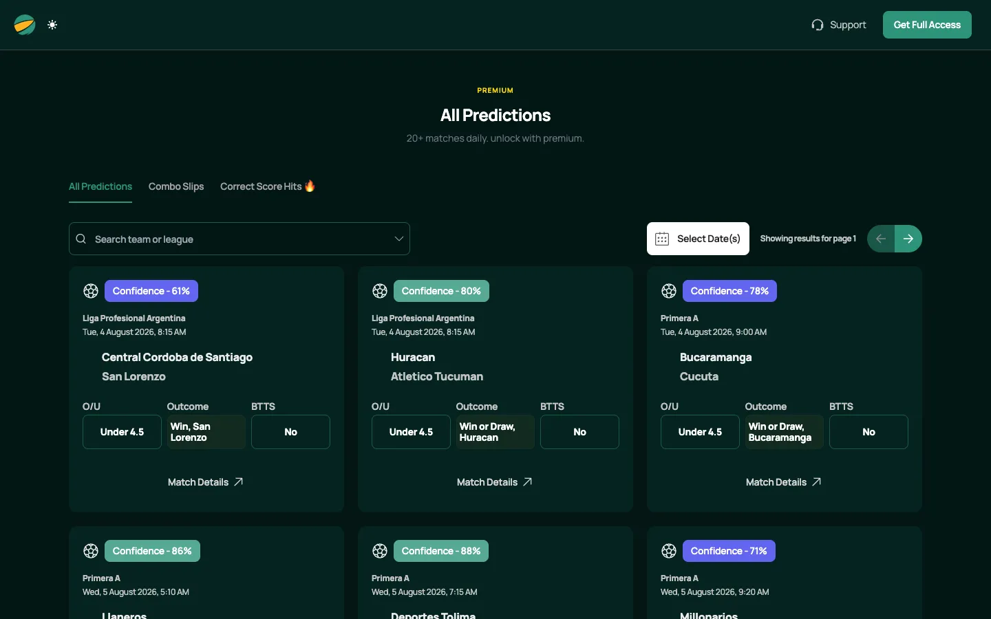 Screenshot of the Soccersm Analytics AI homepage
