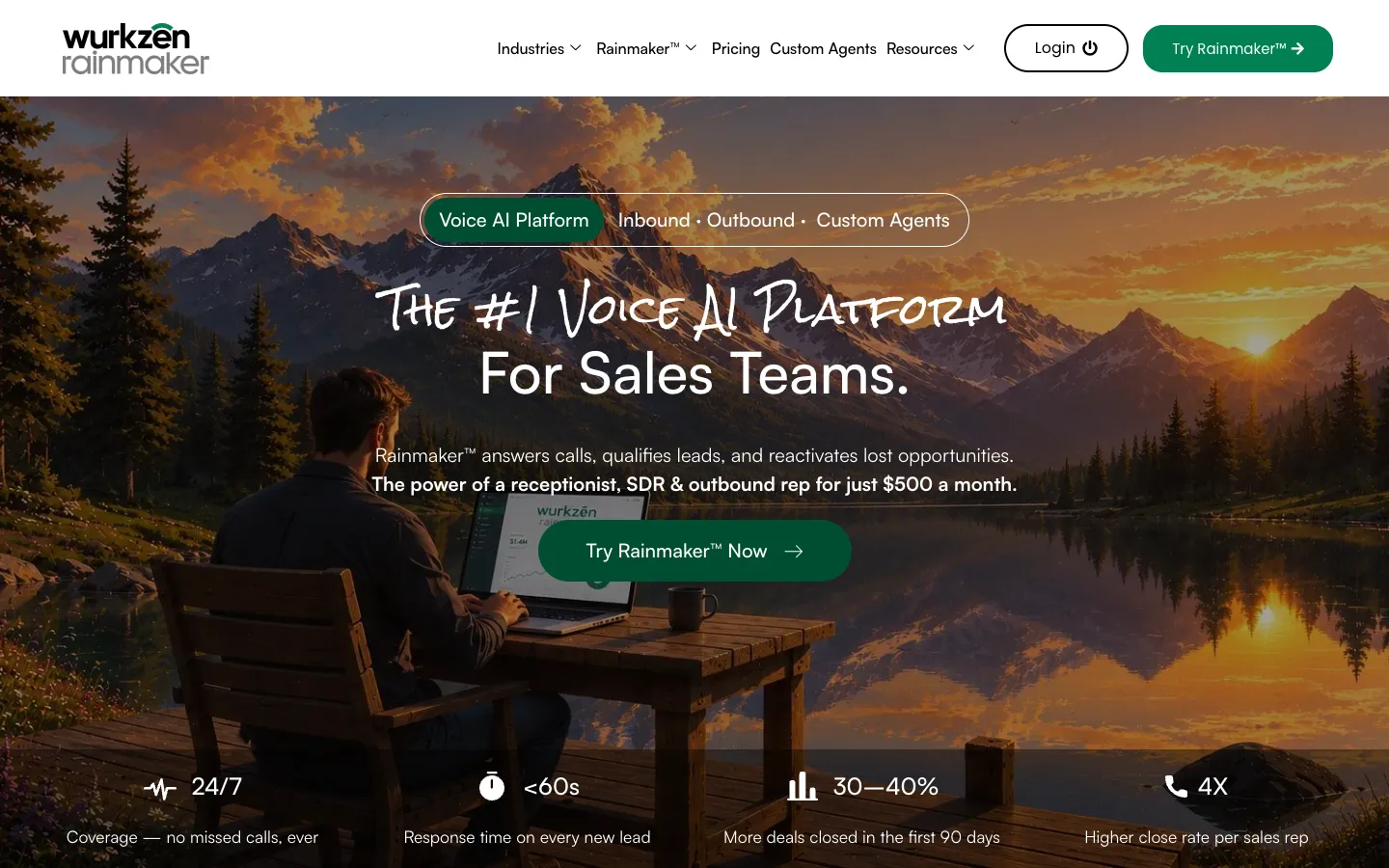 Screenshot of the Wurkzen homepage