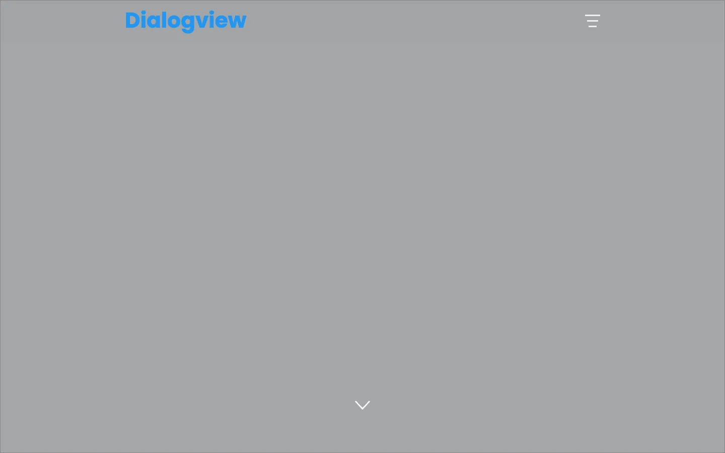 Screenshot of the Dialogview homepage