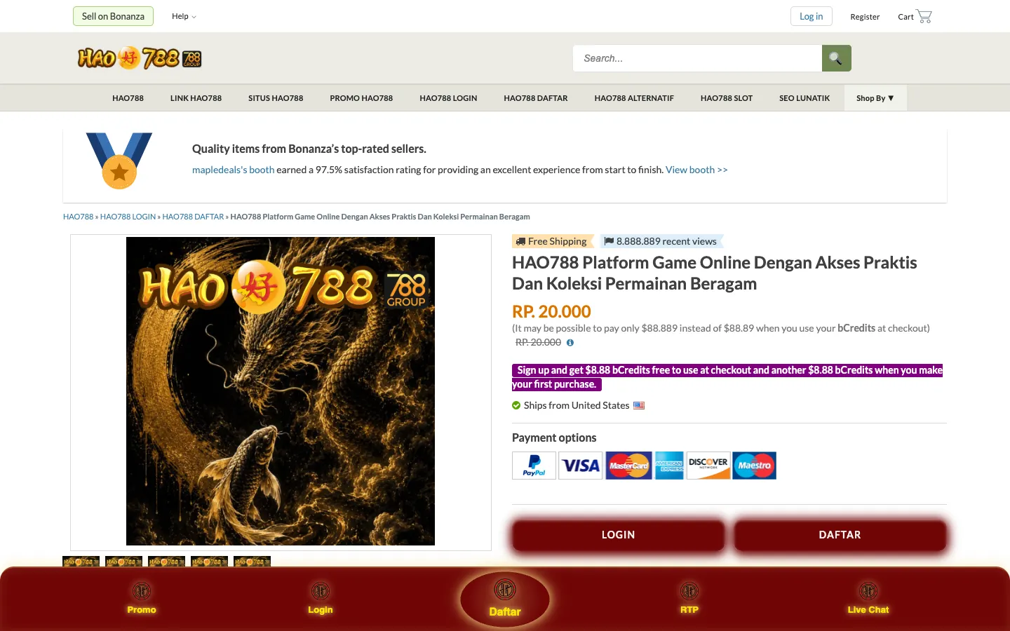 Screenshot of the AI Image Variations homepage