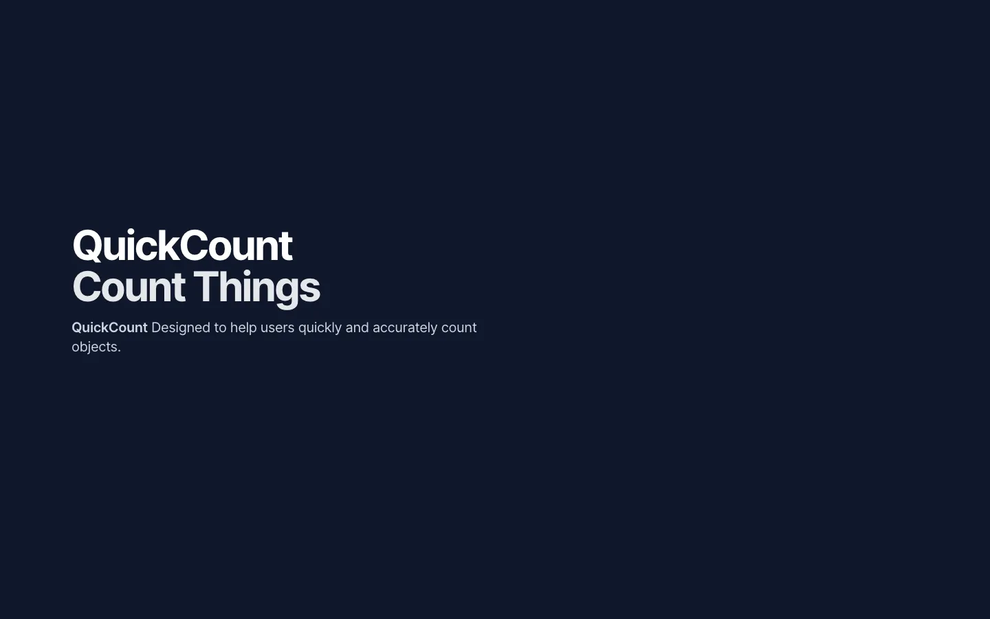 Screenshot of the QuickCount from Photos homepage