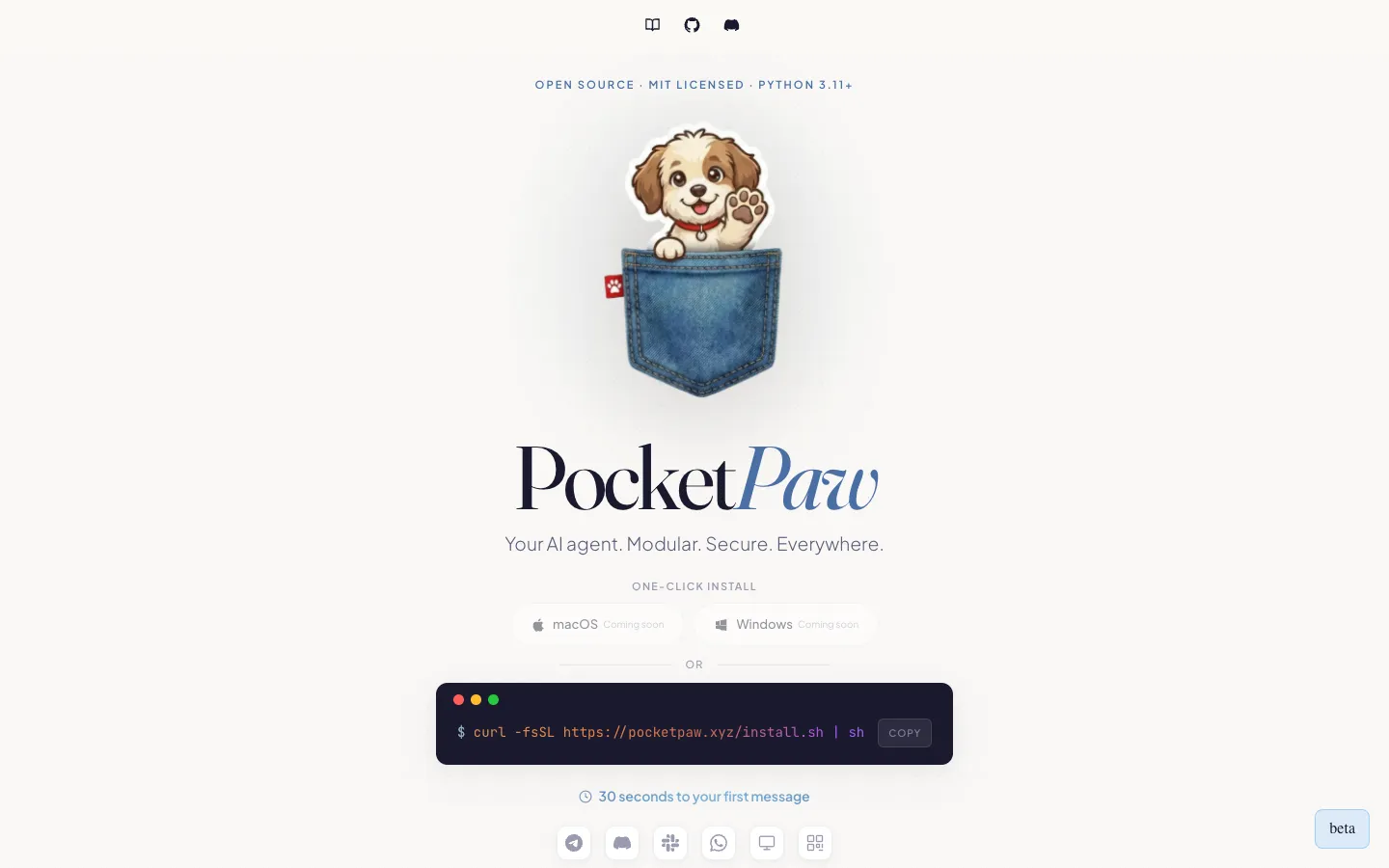 Screenshot of the Interacly AI homepage