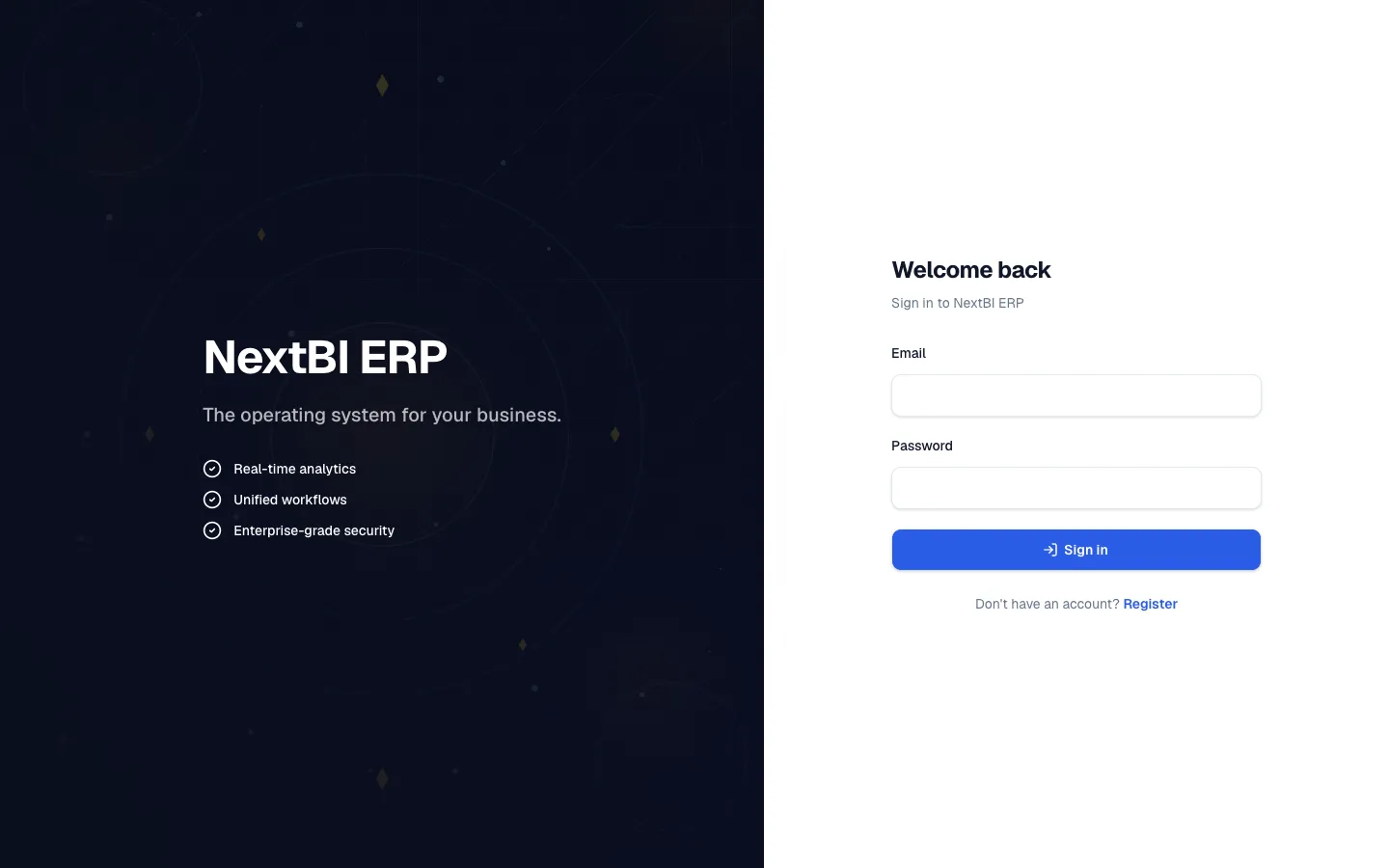 Screenshot of the nextbi.ai homepage