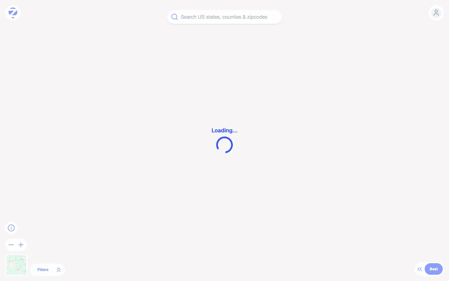 Screenshot of the ZipSmart homepage