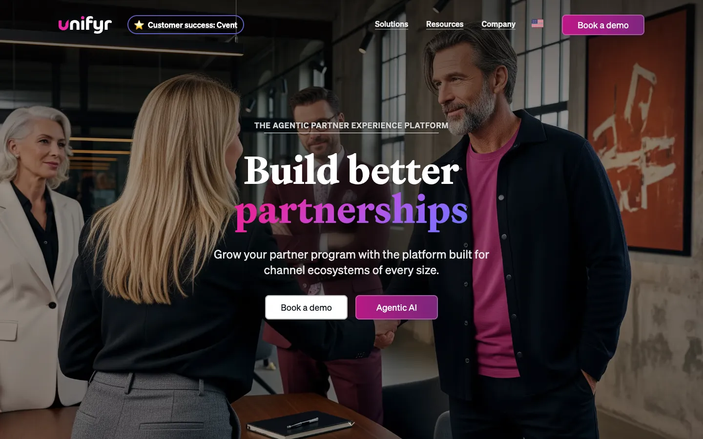 Screenshot of the Unifyr.ai homepage