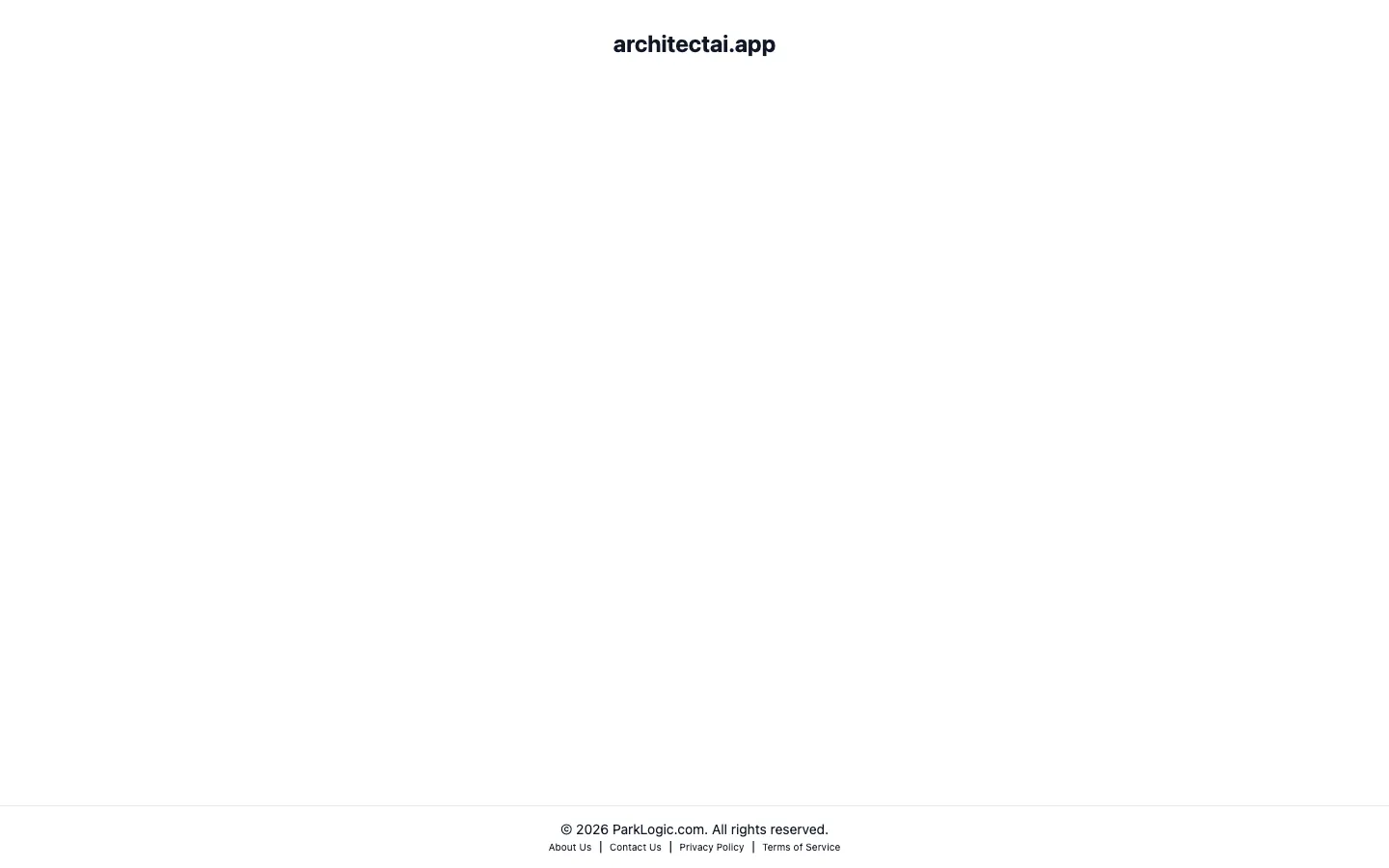 Screenshot of the ArchitectAI homepage