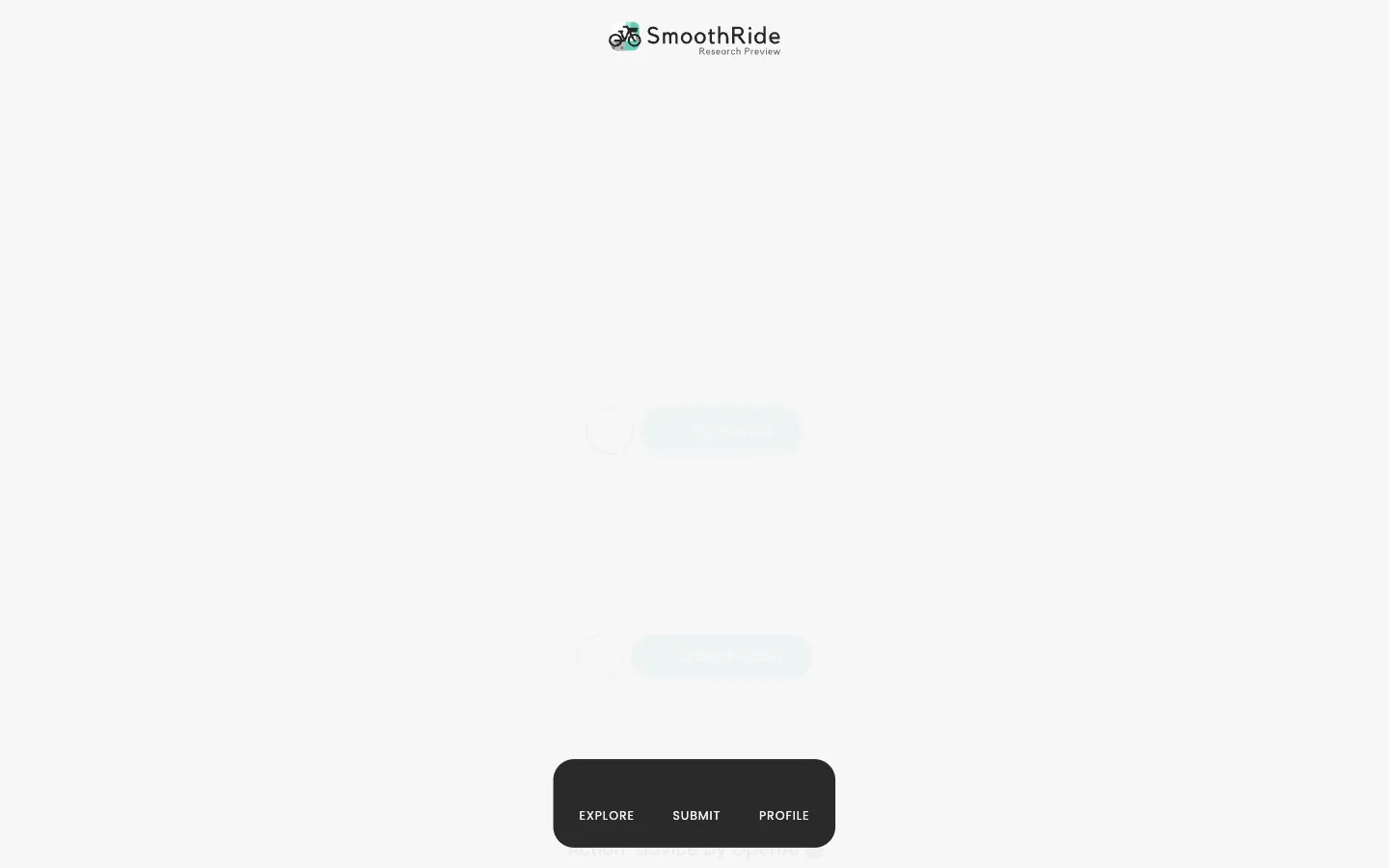 Screenshot of the SmoothRide InfrastructureGPT homepage
